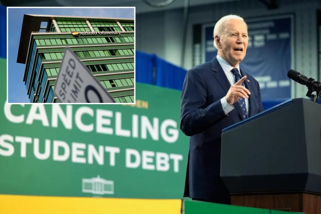 Biden administration cancels loans for 260,000 former students of now-defunct Ashford University