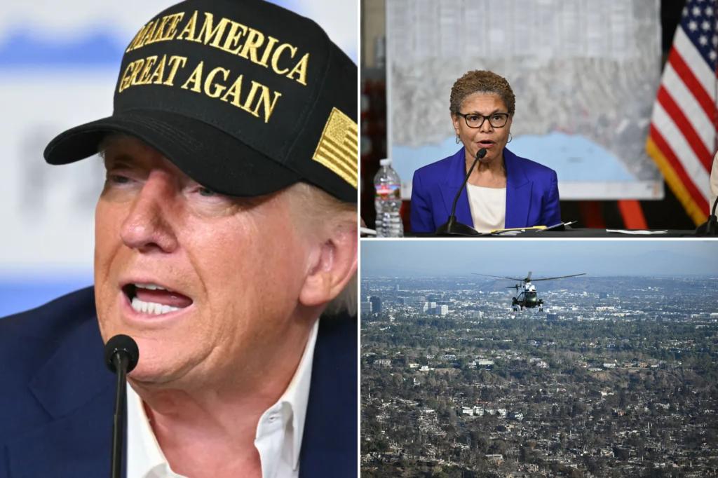 Trump rips LA Mayor Karen Bass at wildfire briefing: ‘You have emergency powers, just like I do’