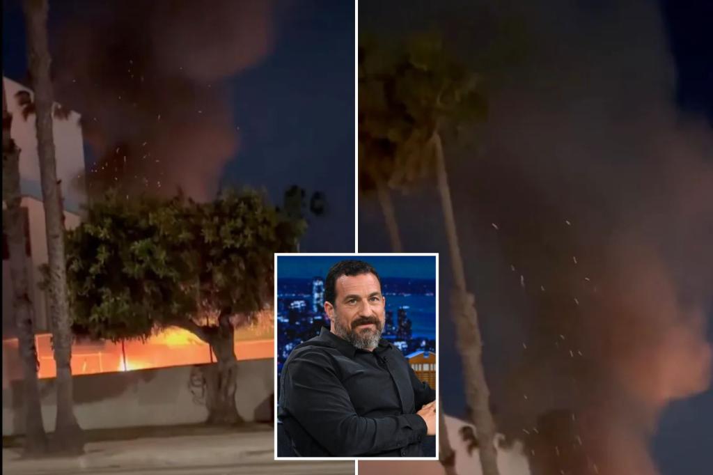 Celebrity podcaster Andrew Huberman films ‘arson’ incident as LA fires burn out of control