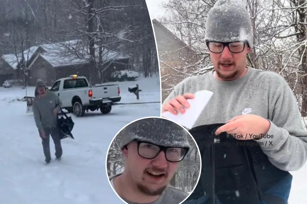 Indiana pizza delivery driver tipped  after hiking through snowstorm in ‘affluent’ neighborhood — then police officer steps in to help