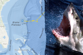 Massive 1,400-pound great white shark pings off Florida beach 4 times in 1 day