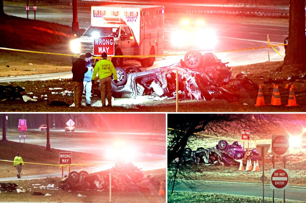 2 dead and 2 hospitalized in horrid overnight crash on Southern State Parkway