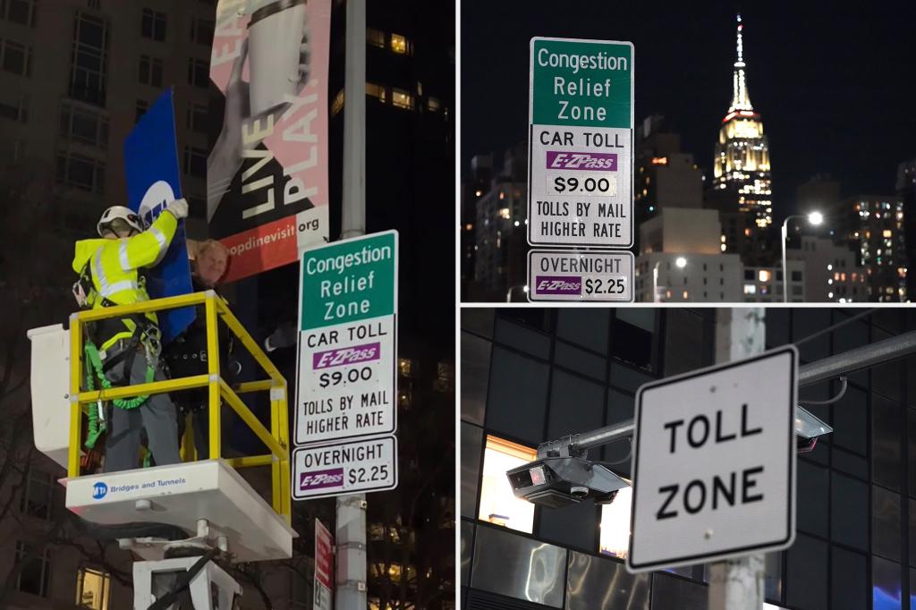 MTA holds cheery ceremony to unveil congestion pricing signs — hours before drivers are set to feel the pain