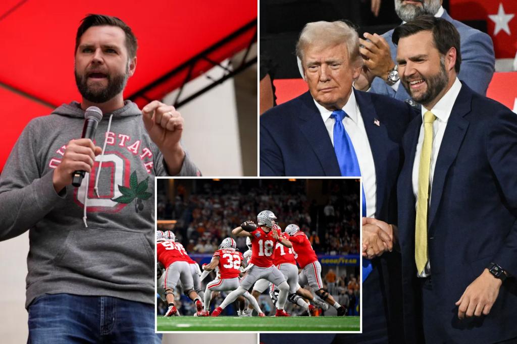 JD Vance jokes about skipping inauguration to watch Ohio State in College Football Playoff title game