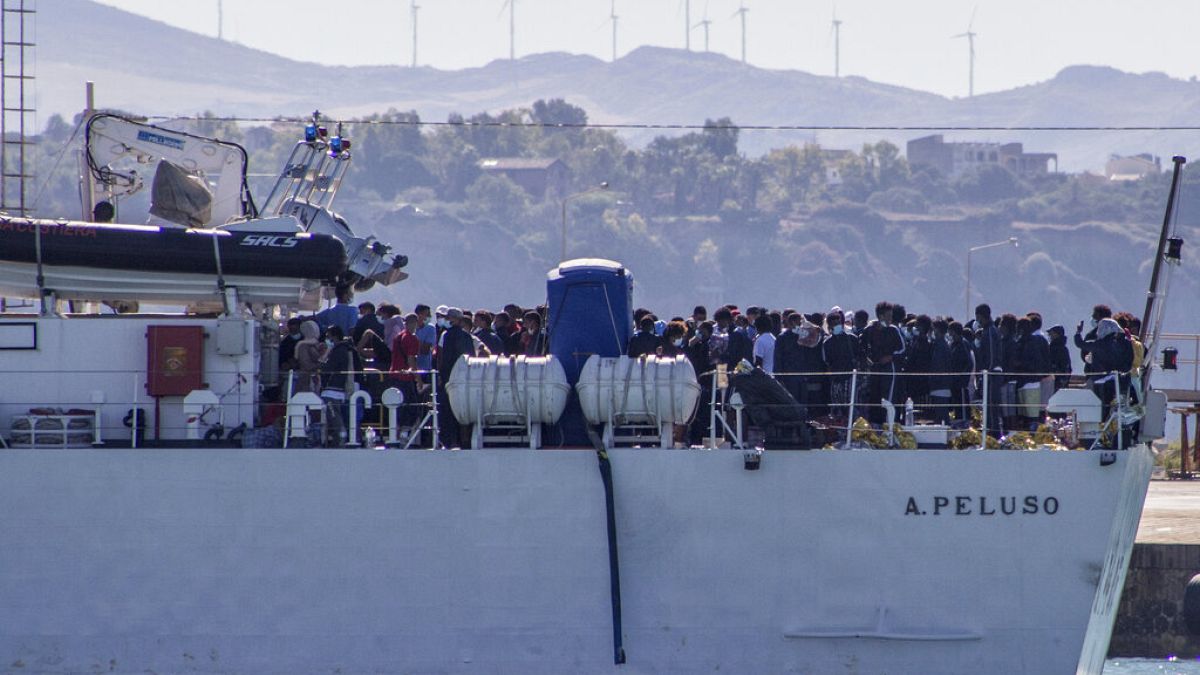 Around 112 migrants rescued off Libya’s coast reach Tuscany, Italy