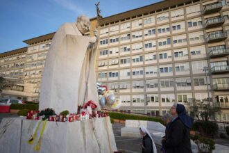 Pope Francis ‘rested well’ as thousands pray outside the Vatican