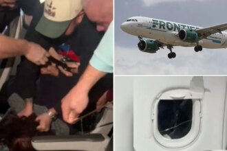 Video shows Frontier passenger tackled after allegedly banging window mid-flight