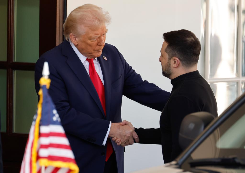 Trump greets Ukraine’s Zelensky before signing rare earth mineral deal