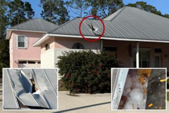 Massive chunk of ice falls from the sky, pierces Florida home and no one’s sure where it came from