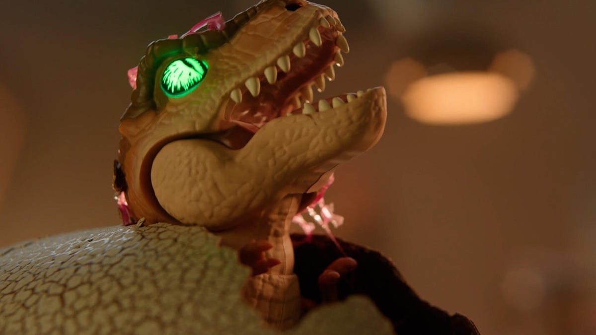 This ‘Jurassic World’ Robotic Baby T. Rex Hatches From Gooey Eggs in Hopes of Becoming a Hot Toy