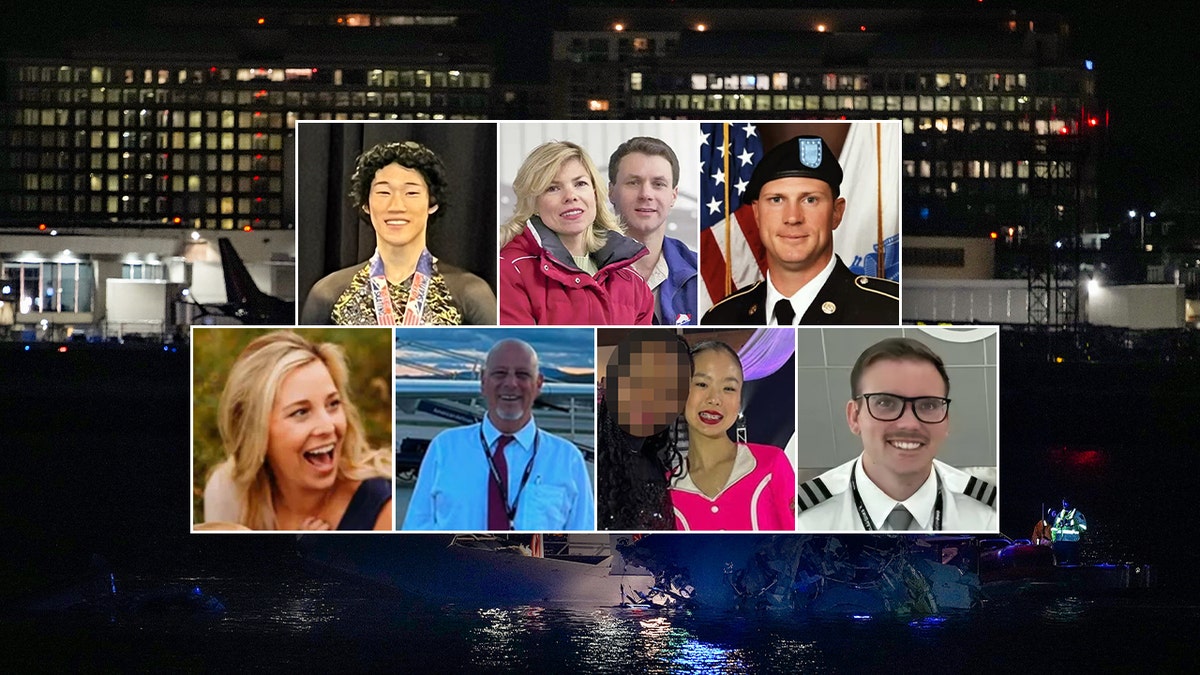 Photos of victims following the collision between an American Airlines jet and a U.S. Black Hawk helicopter