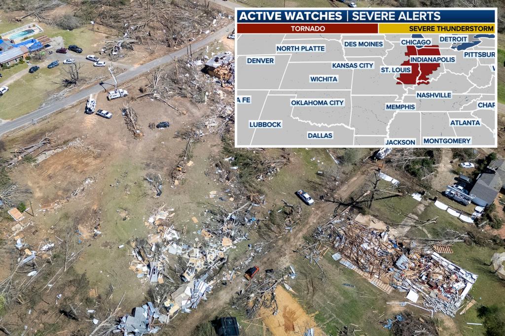 Tornado Watch issued as severe storms threaten 109 million with destructive winds, huge hail, strong tornadoes