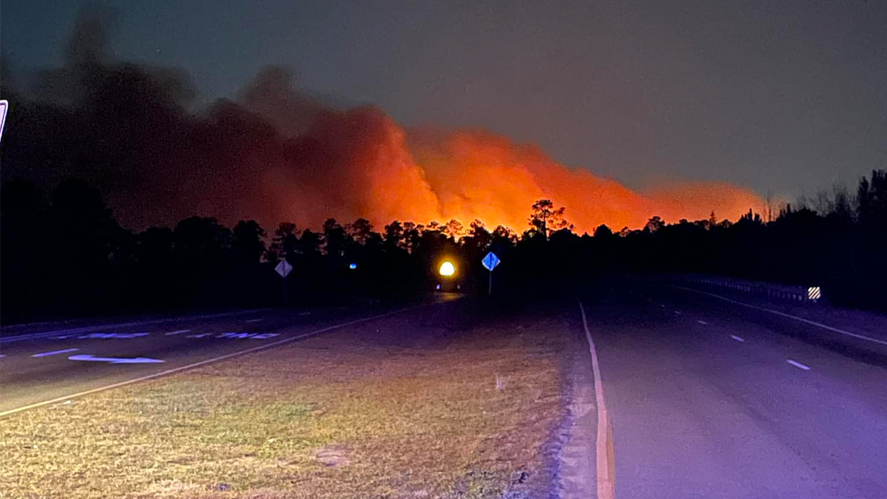 Multiple wildfires in the Carolinas force evacuations, burn ban issued in South Carolina