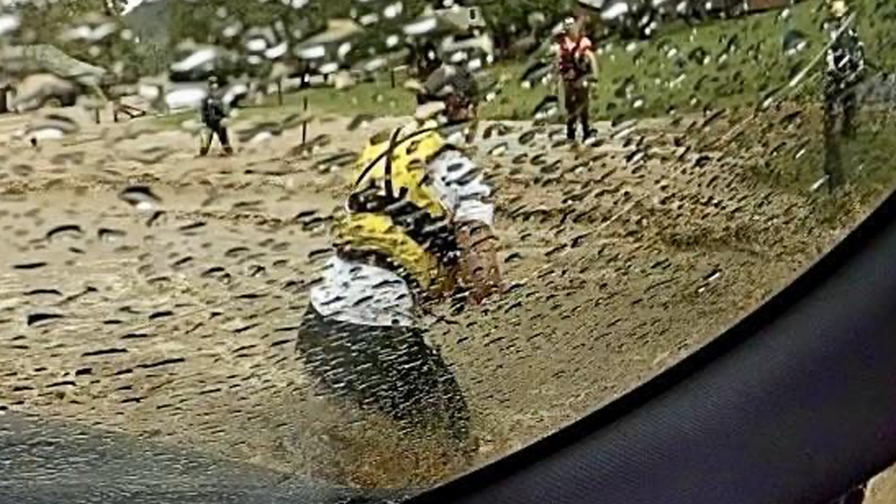 WATCH: Hero cop rescued from Hurricane Helene flash flood, immediately helps injured man: ‘It’s what we do’