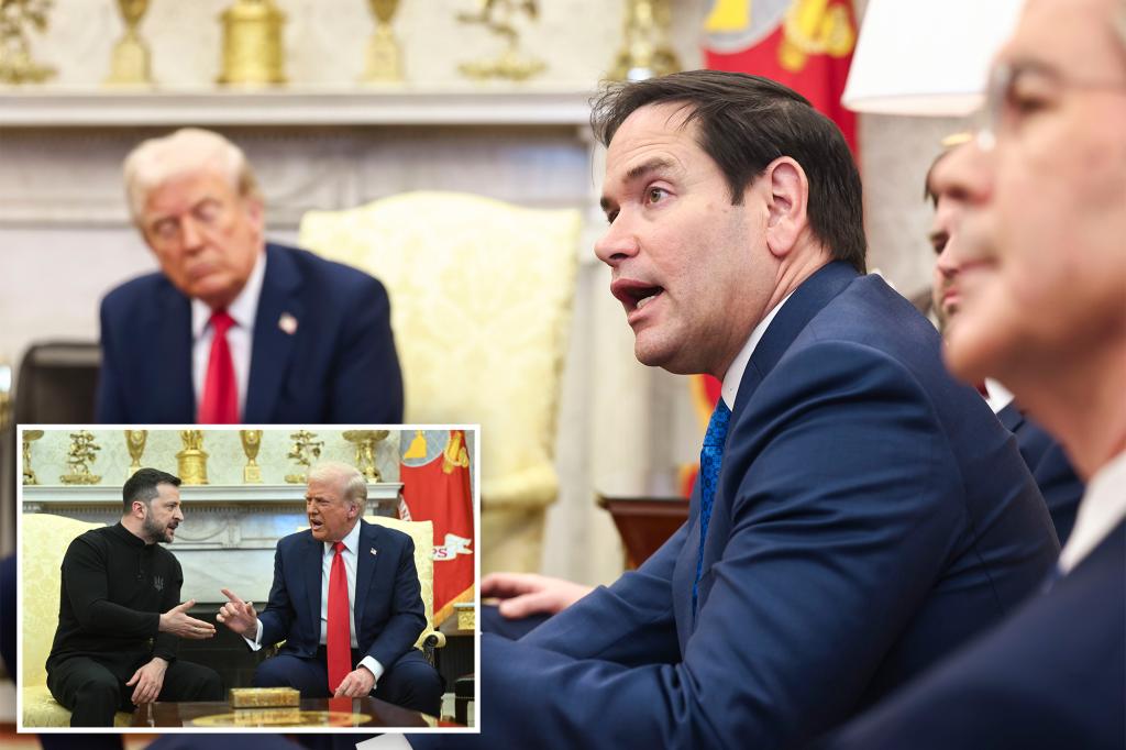 Marco Rubio blasts Zelensky, says he should apologize for turning tense Oval Office meeting with Trump into a ‘fiasco’