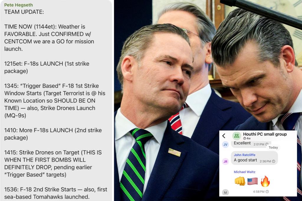 Atlantic publishes more ‘war plan’ Signal texts including minute-by-minute details and weapons to use in Yemen strikes