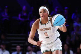 Angel Reese mocked for missing layup repeatedly after comments about WNBA players sitting out for more money