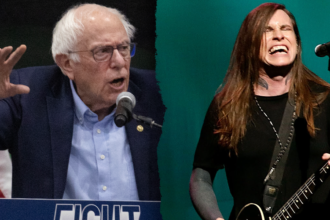 Social media explodes at Sanders for hosting trans musician who sang ‘pure evil’ song at anti-Trump rally