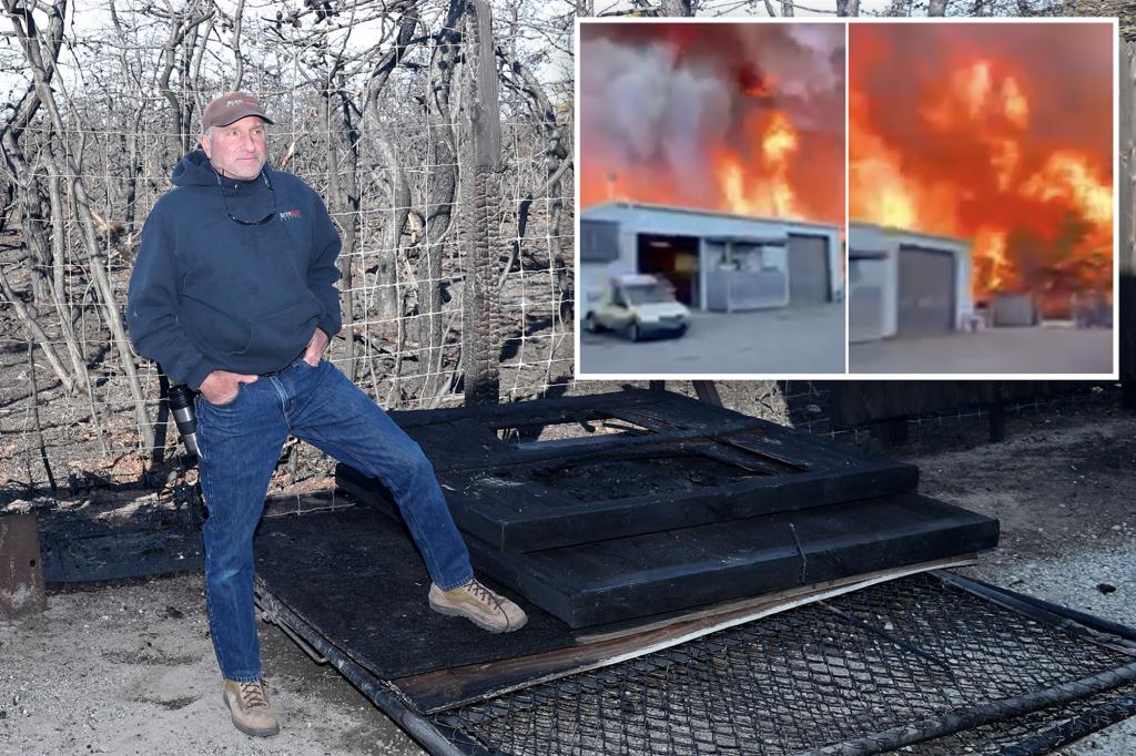 Exclusive | Tough Long Island biz owner saves truck by driving it away from wildfire — while it’s in flames