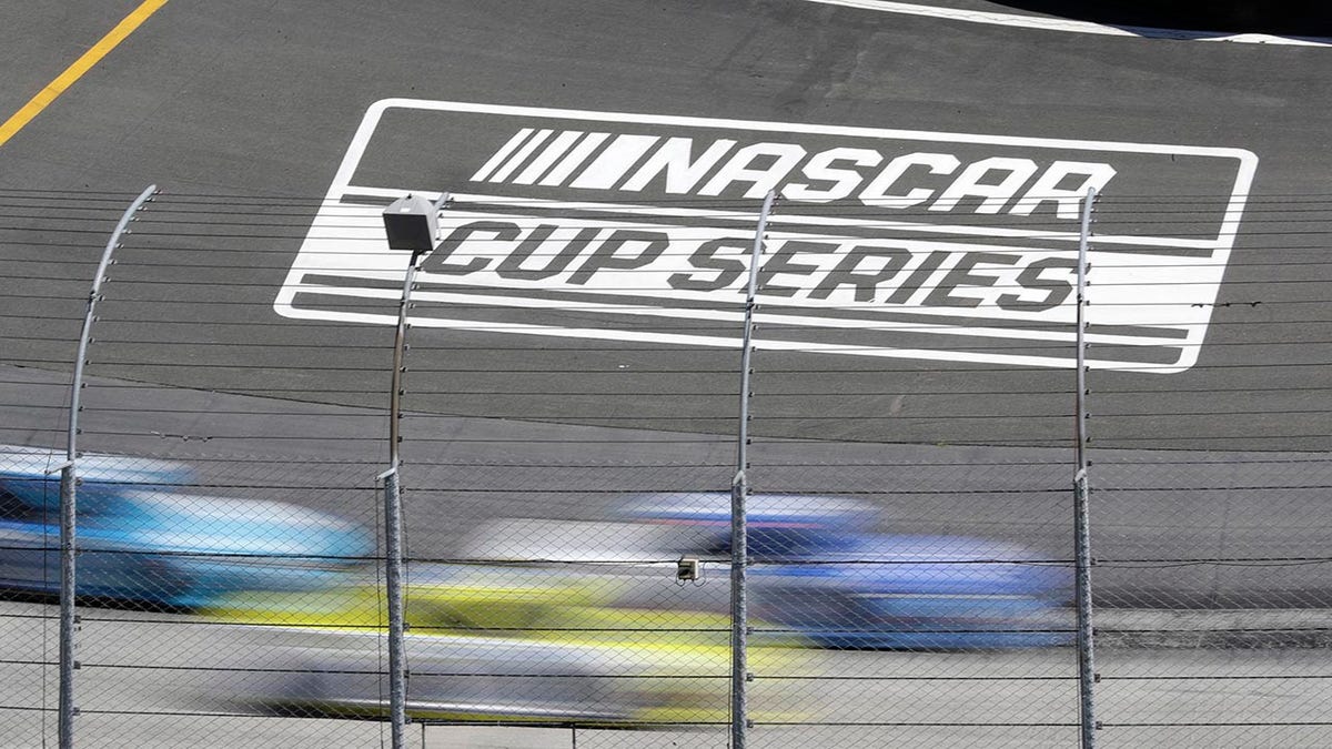 NASCAR Cup Series logo on racetrack