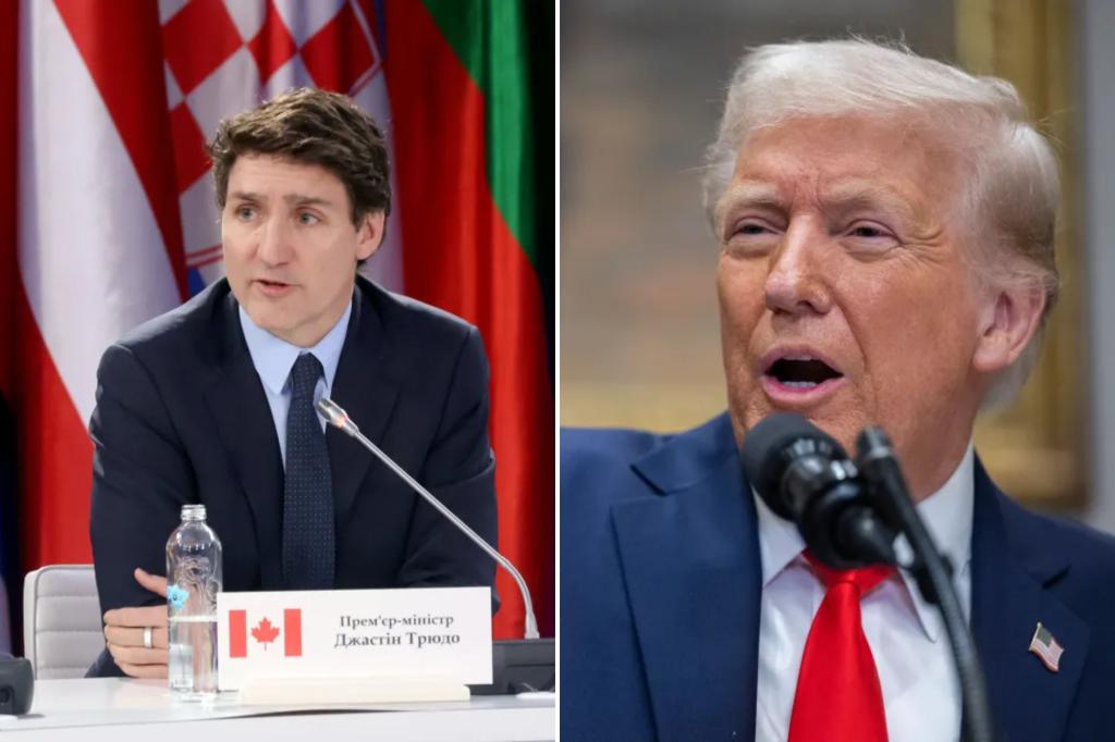 Trudeau announces 25% tariffs on US goods will take effect at midnight in response to Trump’s on Canadian products