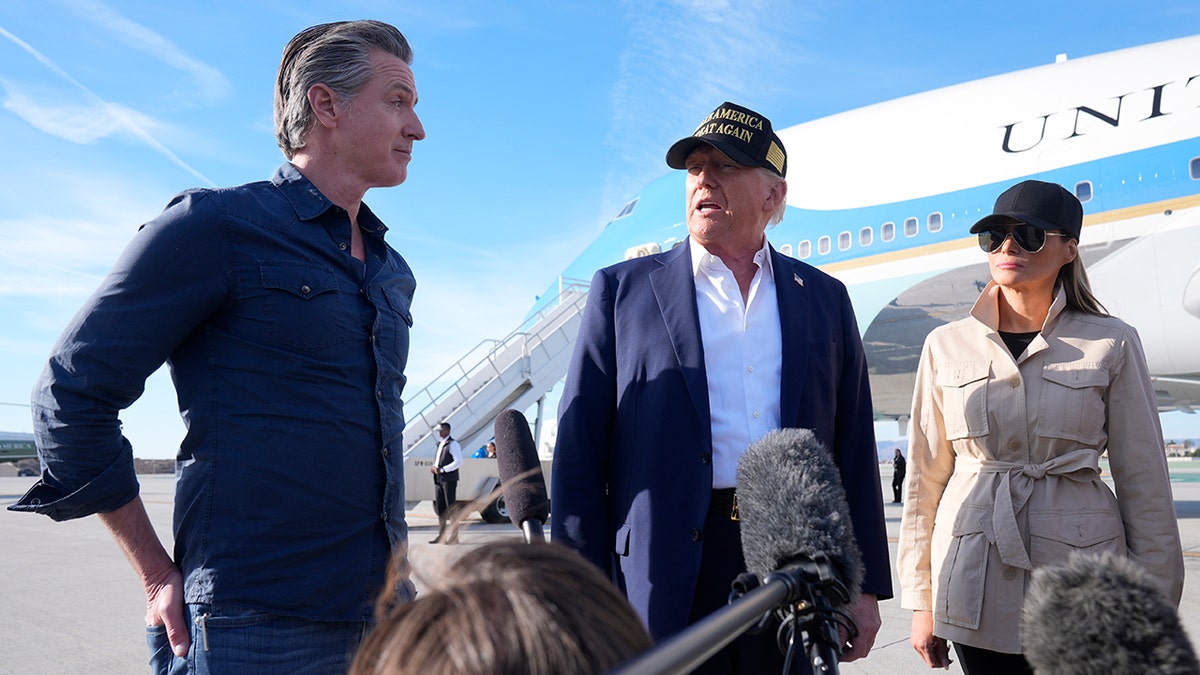 Gov. Newsom with President and Mrs. Trump on tarmac