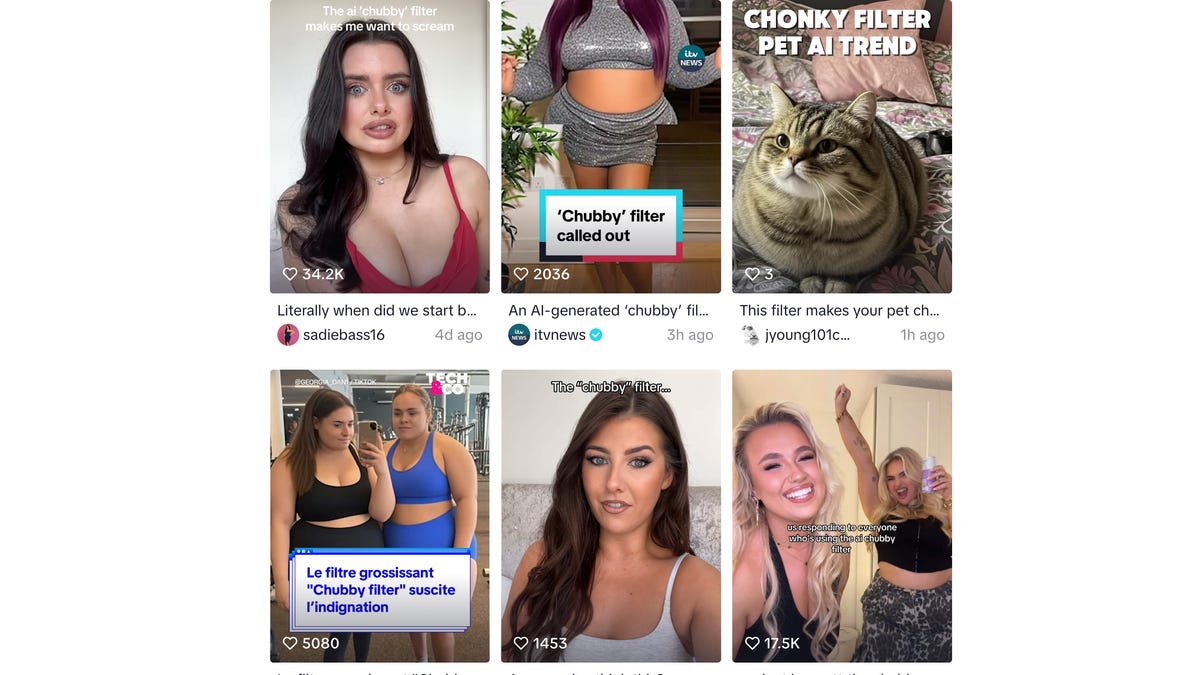 TikTok Called Out for AI ‘Chubby Filter’ Videos Over Potential Body Negativity