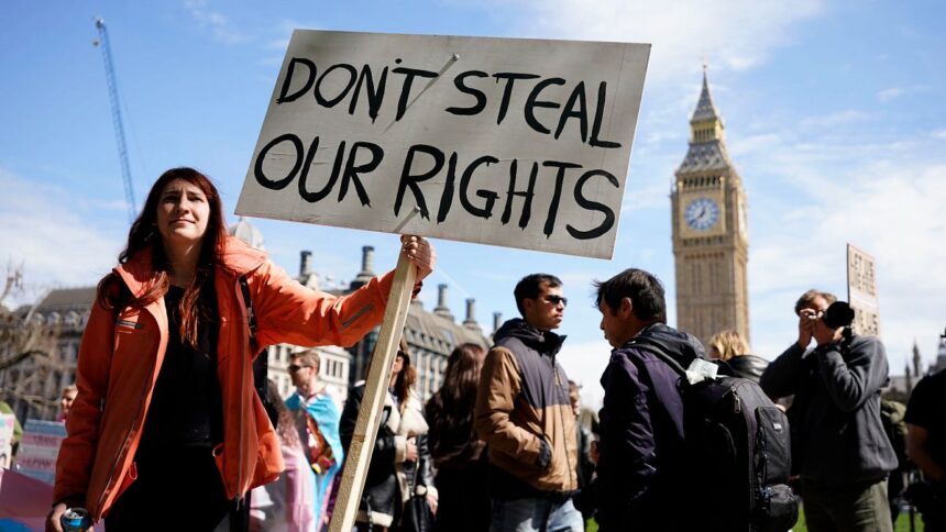 Trans activists rally in London over gender ruling