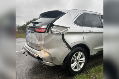 Family says vehicle hit by lightning on highway sounded like a gunshot