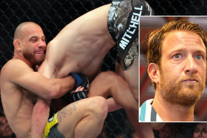 Dave Portnoy waves Israel flag in celebration after Holocaust denier Bryce Mitchell gets choked out at UFC 314