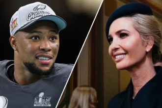 Ivanka Trump shares wholesome moment with son Theo and Eagles’ Saquon Barkley during White House visit