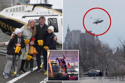 NY helicopter tour CEO says pilot was flying back to base to refuel before crash in Hudson River that killed tech exec and family