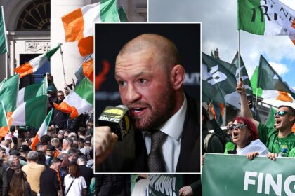 Thousands march in Dublin against Ireland’s mass migration policies as McGregor pursues presidential bid