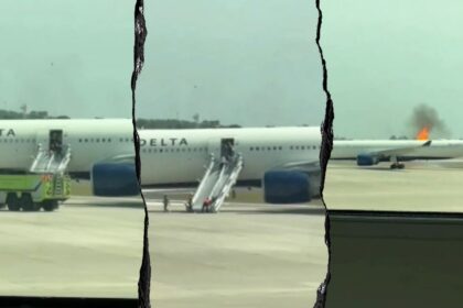 Delta passengers in Orlando evacuate plane due to engine fire
