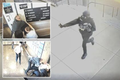 Assailant storms Mass. courthouse in gas mask and tactical gear before pepper spraying, assaulting several victims: disturbing video