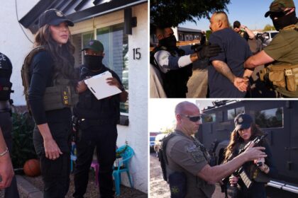 Exclusive | Kristi Noem dodges kicks from migrant suspect as she leads ICE deportation raids in Phoenix
