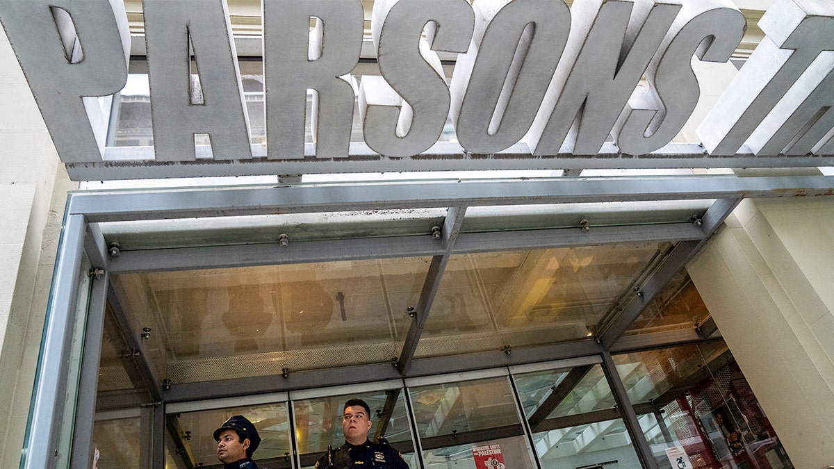 Police outside Parsons School of Design