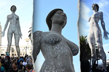 Massive nude woman sculpture in blue city sparks reaction after public unveiling: ‘Embarrassed’