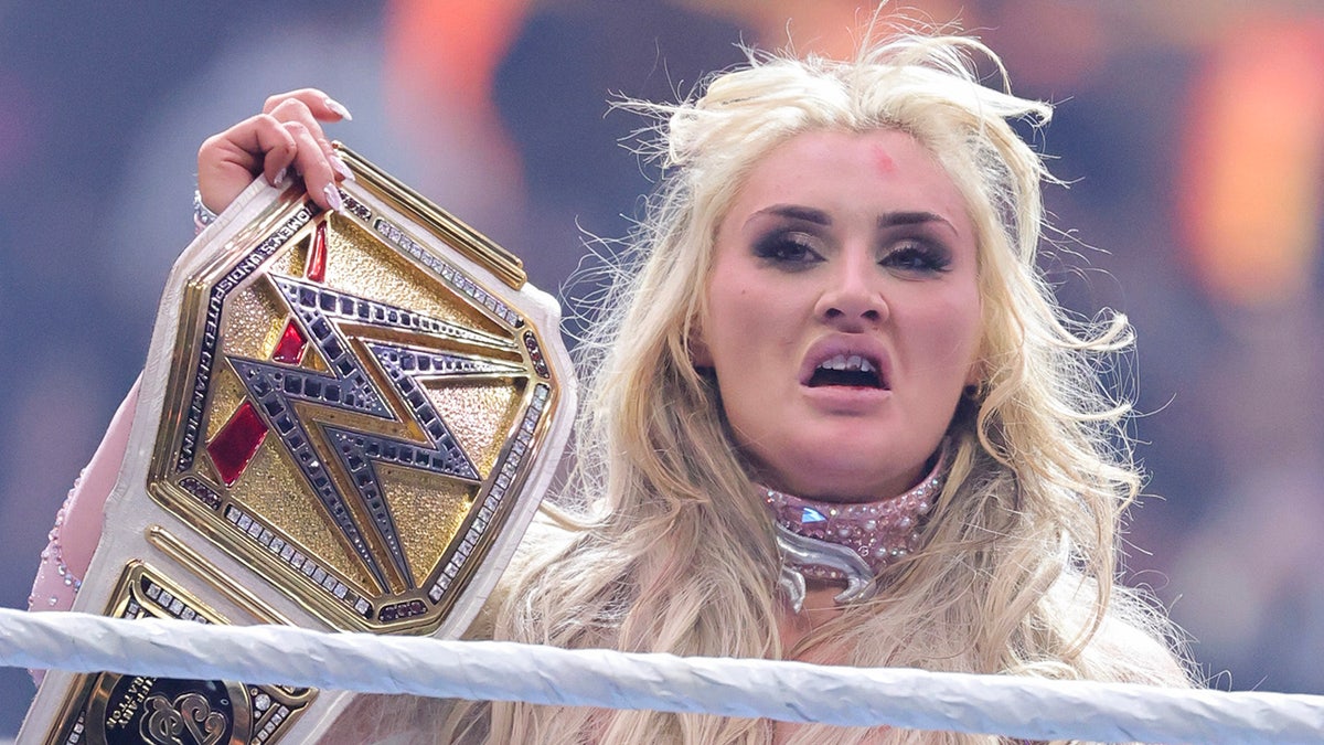 Tiffany Stratton looks beaten up