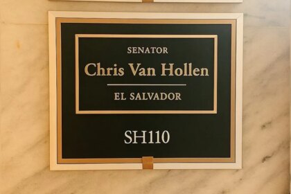Republican changes Van Hollen’s office plaque after Dem’s visit to El Salvador