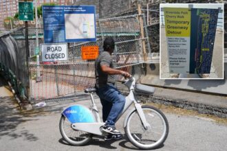 Fuming cyclists rip NYC for taking ‘sweet time’ to finish West Side bike path, leaving dangerous detours behind