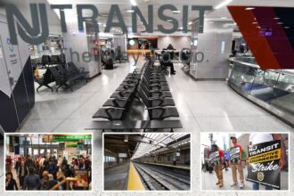 NYC-area train stations eerily empty as NJ Transit strike brings bustling service to a grinding halt