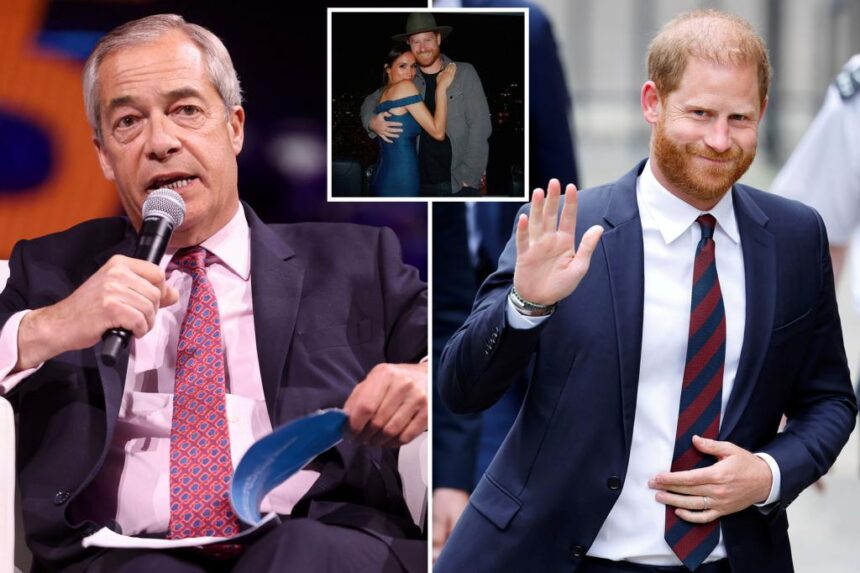 Trump ally Nigel Farage makes dig at Prince Harry: ‘You sent us woke’
