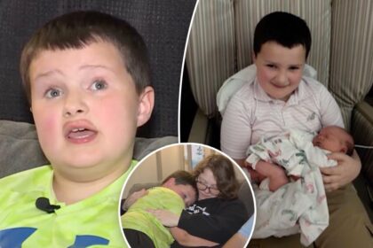 Son, 9, saves pregnant mom who was hit by sudden traumatic seizures: ‘That’s the definition of a hero’