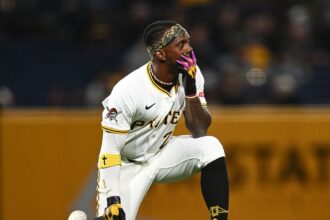 Pirates fan who shockingly flipped over wall onto field identified as ex-college football player