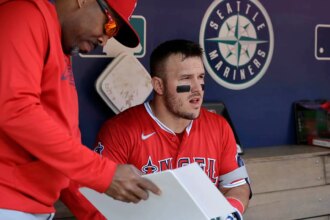 Angels place Mike Trout on 10-day injured list with bone bruise in knee