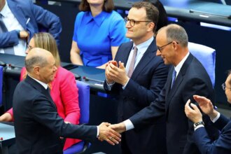 German conservative leader elected chancellor after historic first-round loss