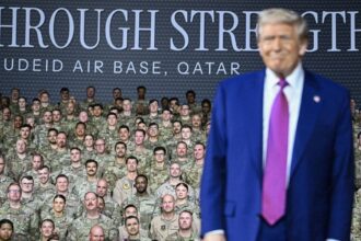 Trump highlights potential pay raise for troops, touts military reforms in Qatar speech