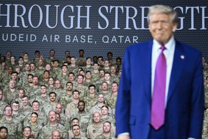 Trump highlights potential pay raise for troops, touts military reforms in Qatar speech