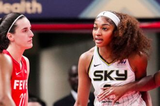 Caitlin Clark, Angel Reese downplay heated moment after flagrant foul in Fever’s season-opening rout